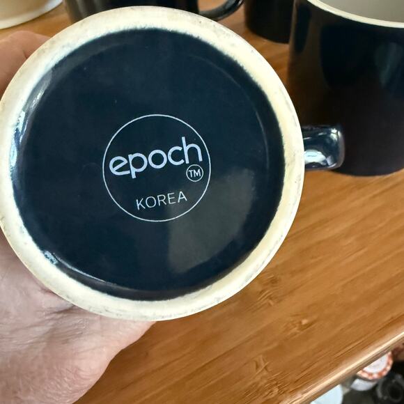 Epoch Set of 4 Blue Chintz Coffee Mugs VERY NICE - Picture 3 of 5